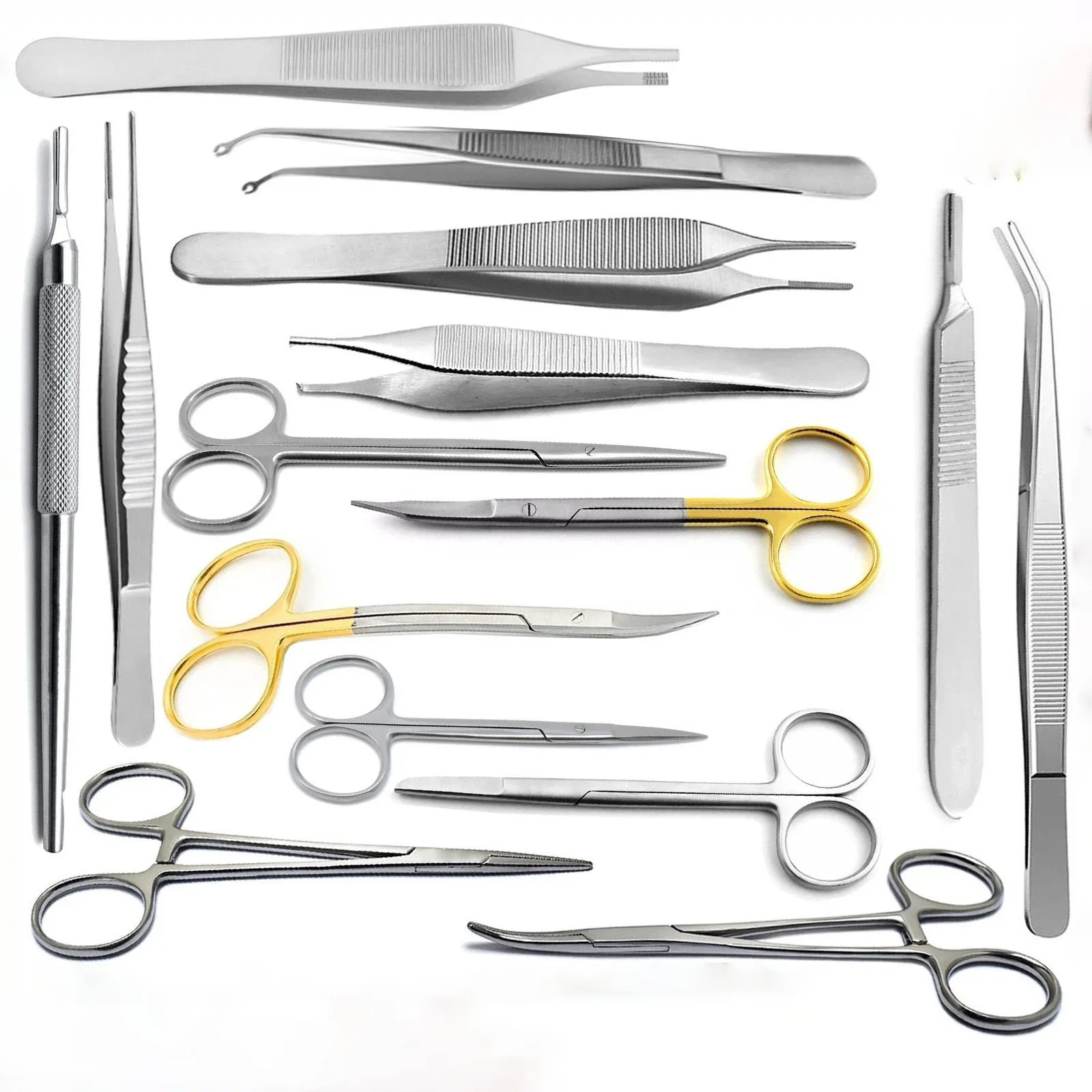 NEW PREMIUM 15 PC MINOR SURGERY SUTURE SET SURGICAL INSTRUMENTS KIT ALL IN ONE
