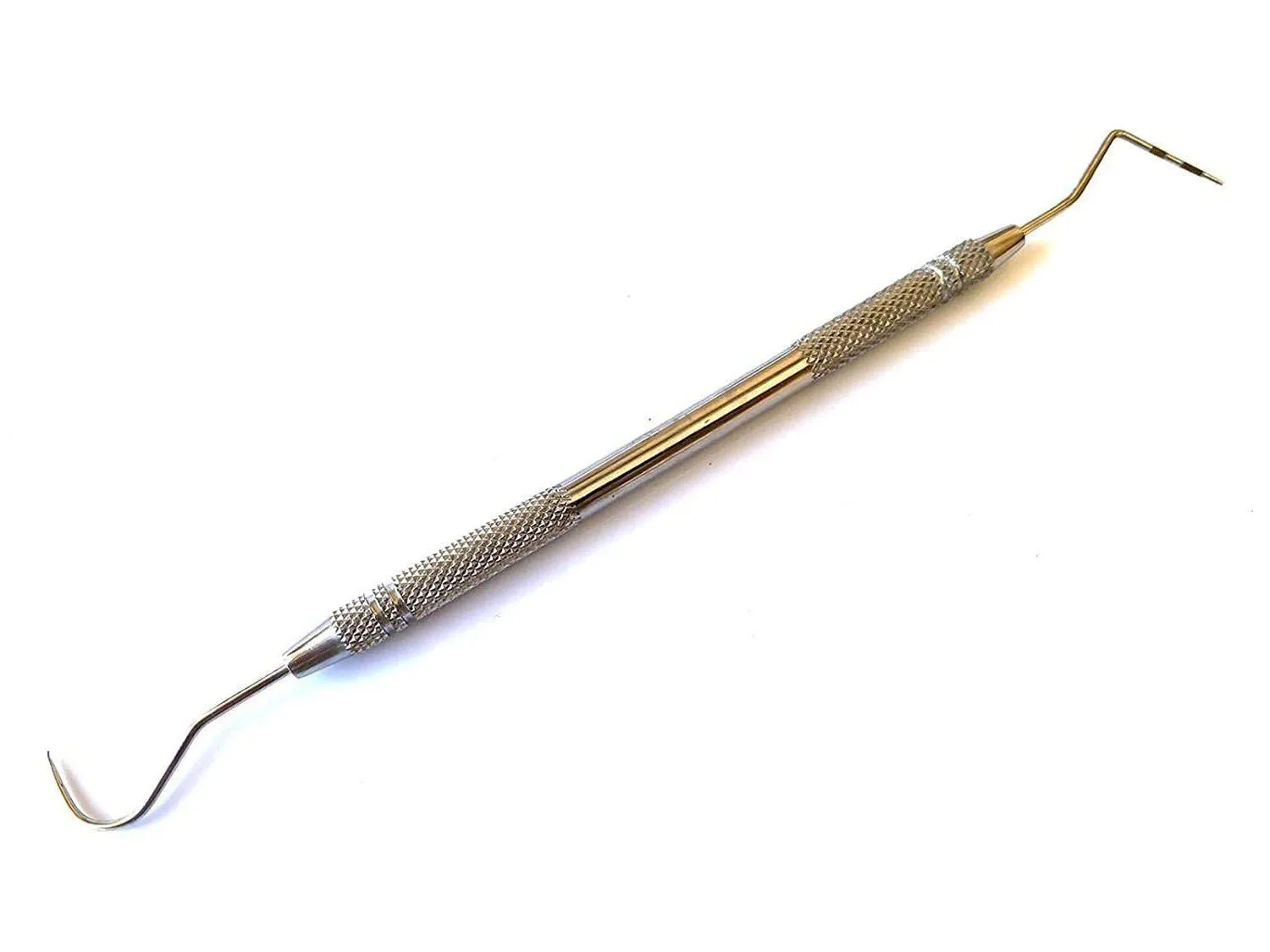 Double-ended explorer and marked periodontal-probe combination instrument
