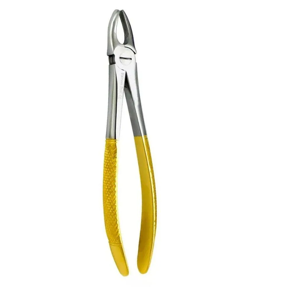 English-pattern extraction forceps in the ten-pattern gold-grip photo assortment — view 1
